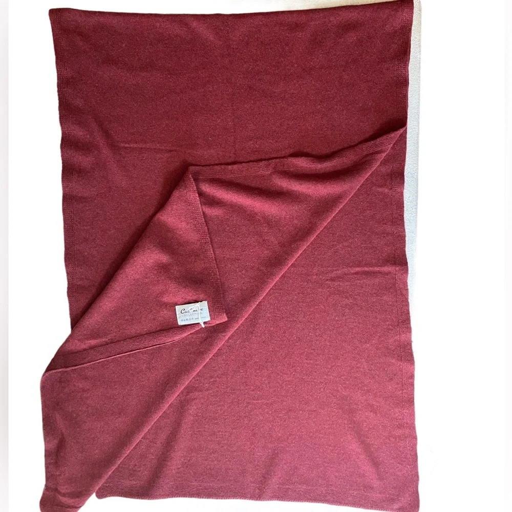 Italian Cashmere Burgundy Scarf/Wrap for Men or Women ✨NWT